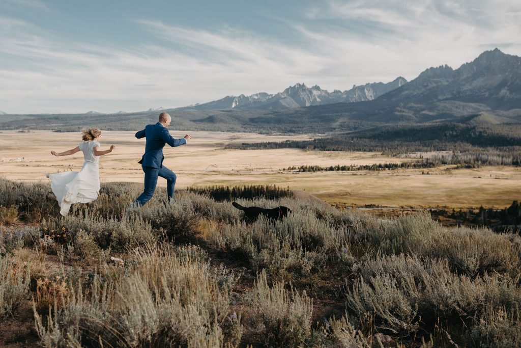 An elopement in the Sawtooth Mountains.