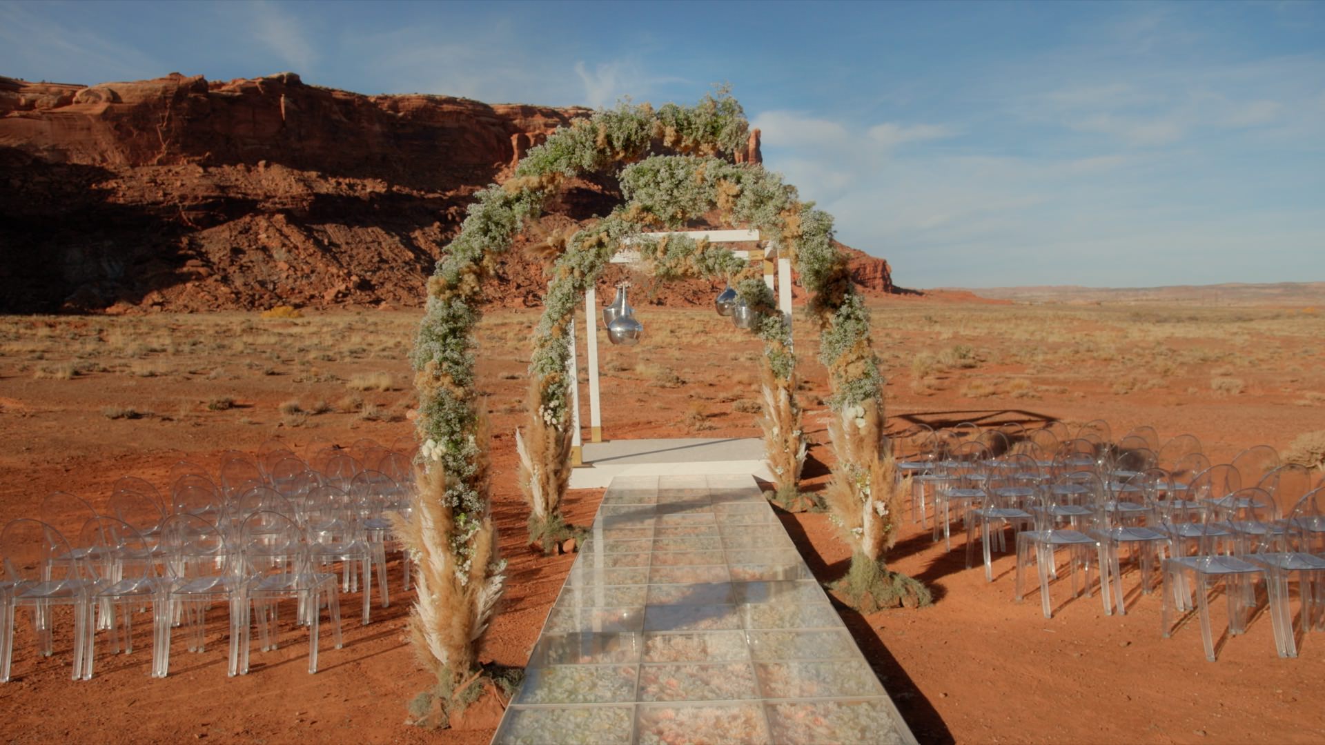 wedding ceremony styling at the red earth venue in moab by wild heart events