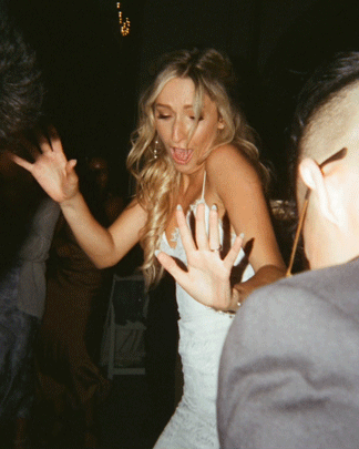 a 3d photo of the bride dancing at her wedding